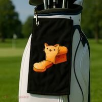 Halloween Costume Cat Loaf Lazy Funny Bread Kitten Kitty Golf Towel thumb 2