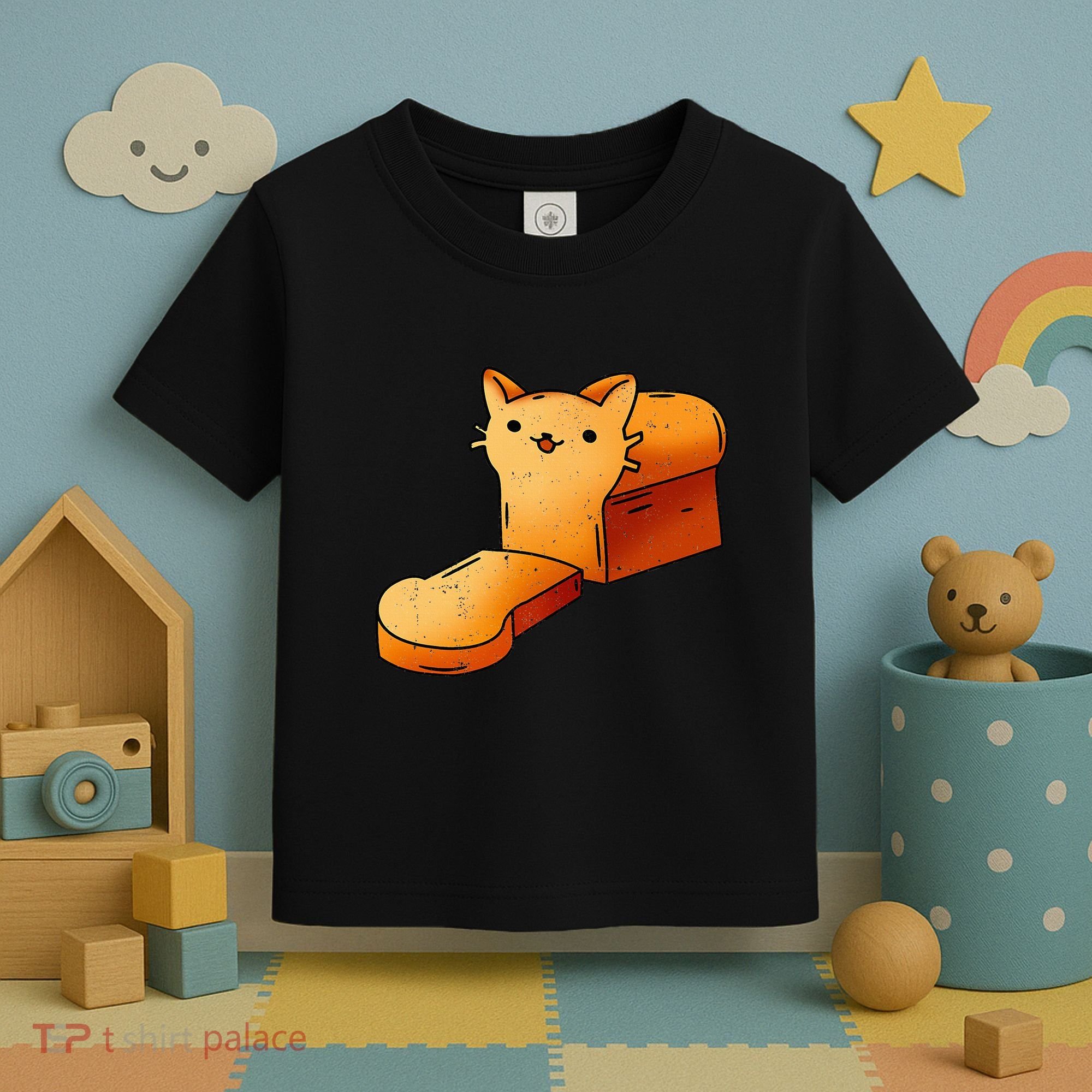 Halloween Costume Cat Loaf Lazy Funny Bread Kitten Kitty Toddler T-Shirt