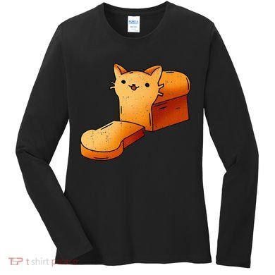 Halloween Costume Cat Loaf Lazy Funny Bread Kitten Kitty Women's Long Sleeve Shirt