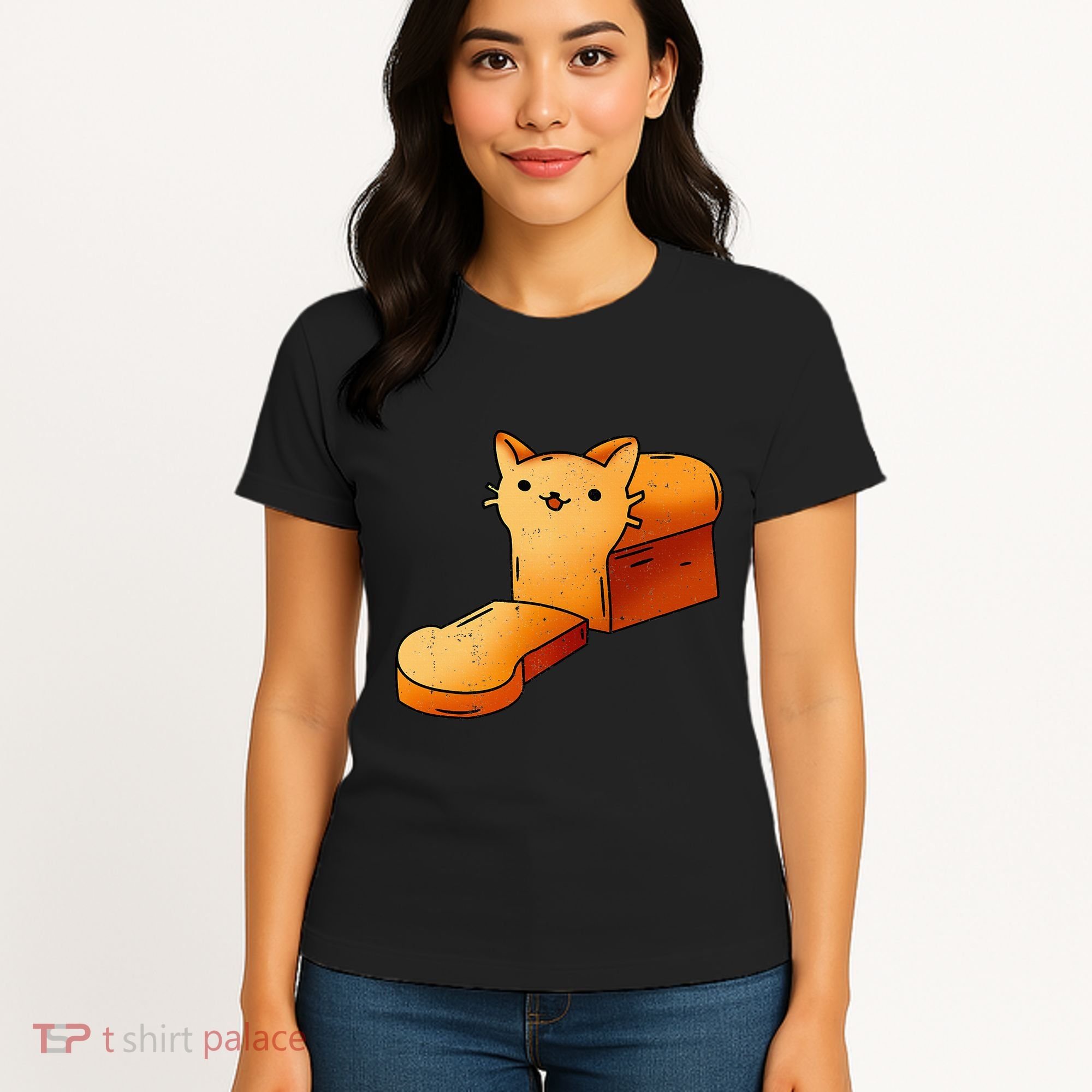 Halloween Costume Cat Loaf Lazy Funny Bread Kitten Kitty Women's T-Shirt