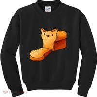 Halloween Costume Cat Loaf Lazy Funny Bread Kitten Kitty Kids Sweatshirt thumb 0