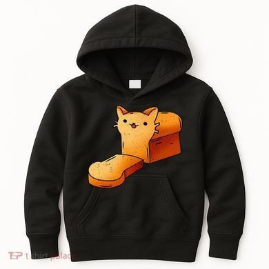 Halloween Costume Cat Loaf Lazy Funny Bread Kitten Kitty Kids Hoodie