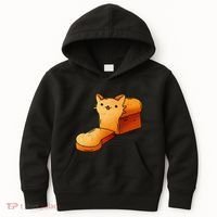 Halloween Costume Cat Loaf Lazy Funny Bread Kitten Kitty Kids Hoodie thumb 0