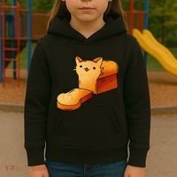 Halloween Costume Cat Loaf Lazy Funny Bread Kitten Kitty Kids Hoodie thumb 3
