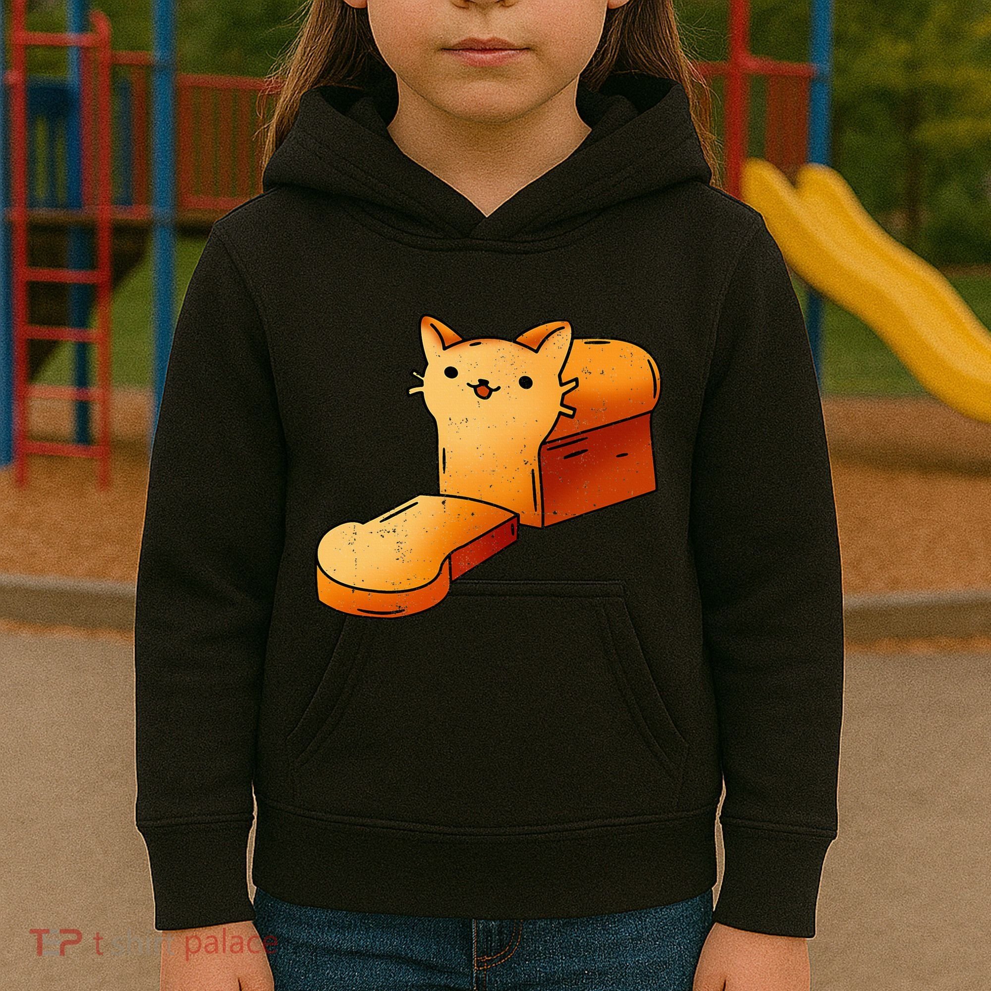 Halloween Costume Cat Loaf Lazy Funny Bread Kitten Kitty Kids Hoodie