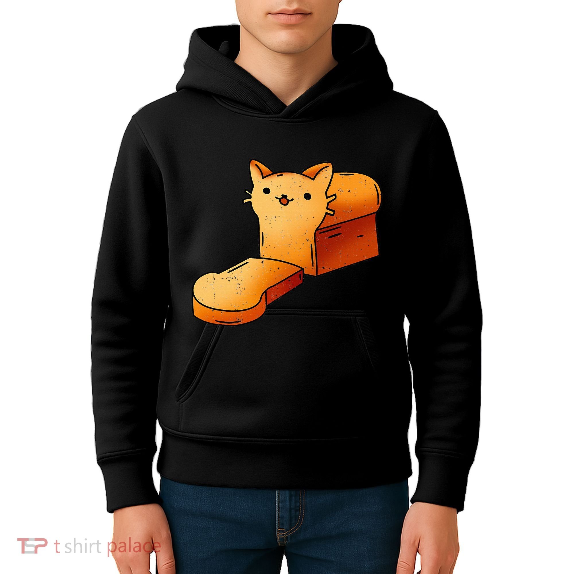Halloween Costume Cat Loaf Lazy Funny Bread Kitten Kitty Kids Hoodie