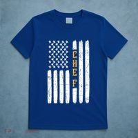 Head Chef Cook Catering Cookery Set Foodie American Flag Usa Gift T-Shirt thumb 5