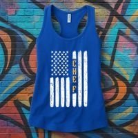 Head Chef Cook Catering Cookery Set Foodie American Flag Usa Gift Women's Tank Top thumb 3