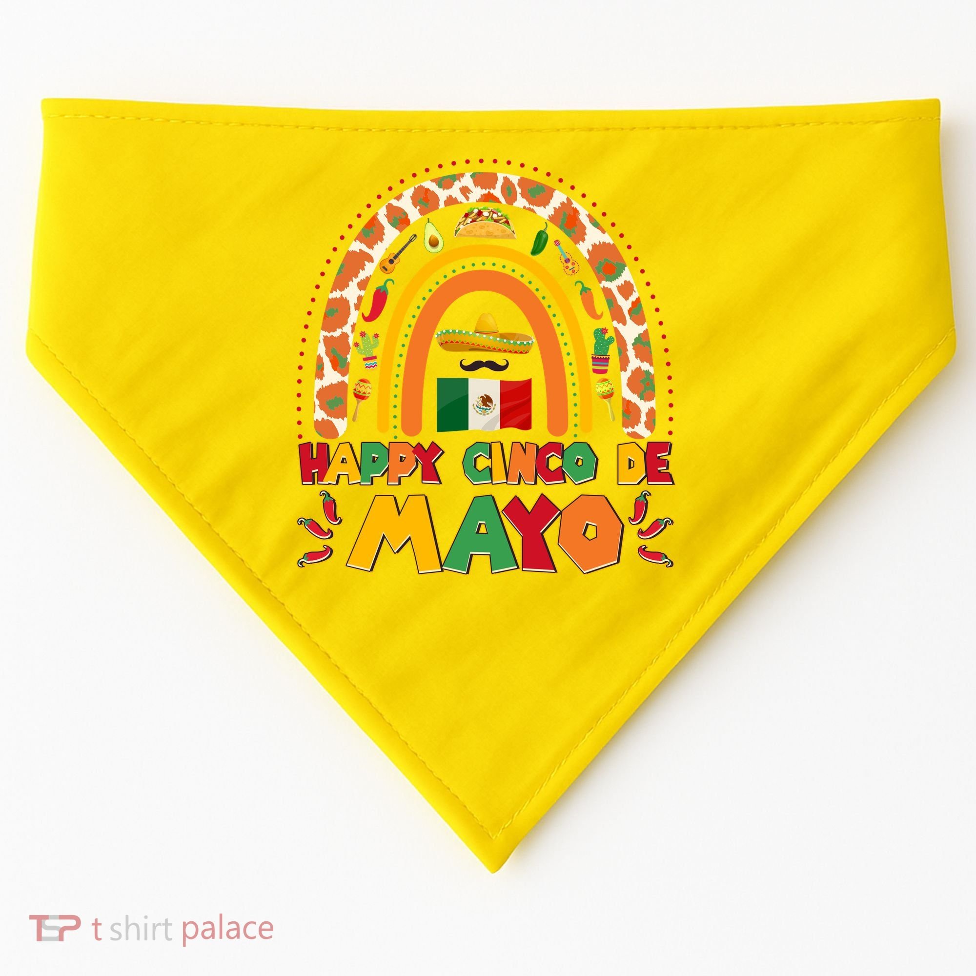 Happy Cinco De Mayo USA-Made Doggie Bandana
