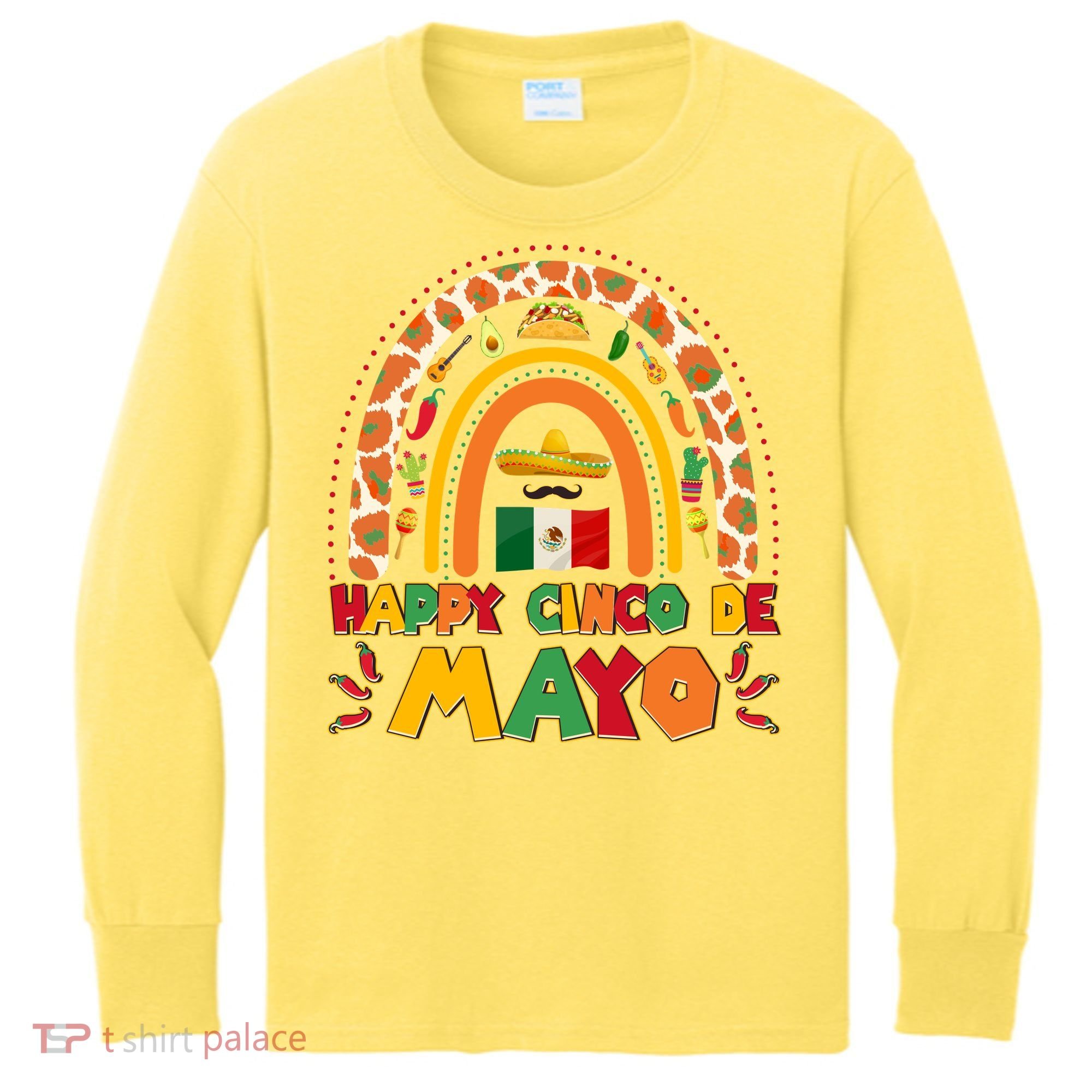 Happy Cinco De Mayo Kids Long Sleeve Shirt
