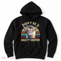 Highland Cow Dont Be Salty Heifer Hoodie thumb 0