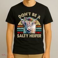 Highland Cow Dont Be Salty Heifer T-Shirt thumb 3