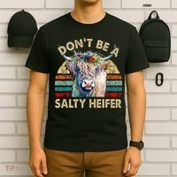 Highland Cow Dont Be Salty Heifer T-Shirt thumb 6