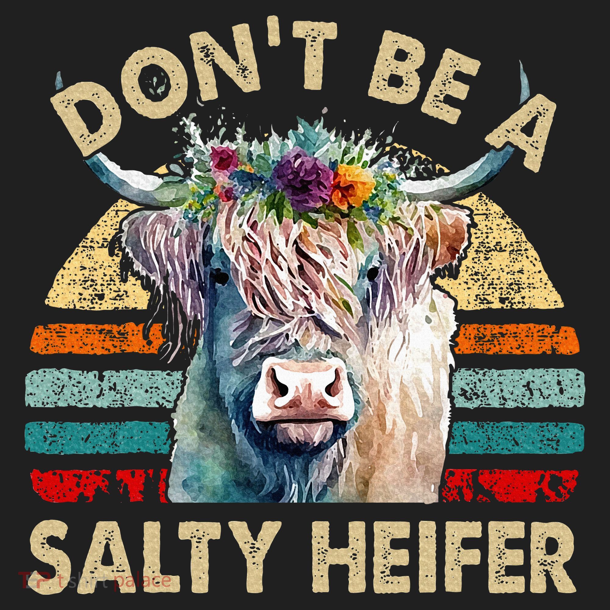 Highland Cow Dont Be Salty Heifer Beanie