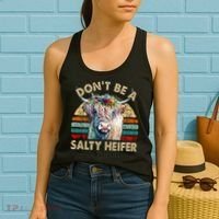 Highland Cow Dont Be Salty Heifer Women's Tank Top thumb 2