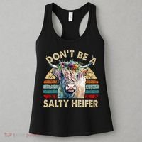 Highland Cow Dont Be Salty Heifer Women's Tank Top thumb 3