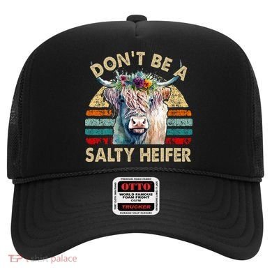 Highland Cow Dont Be Salty Heifer Hat