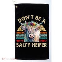 Highland Cow Dont Be Salty Heifer Golf Towel thumb 0