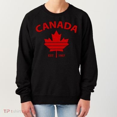 Happy Canada Day Funny Maple Leaf Canadian Flag Gift Women's Sweatshirt