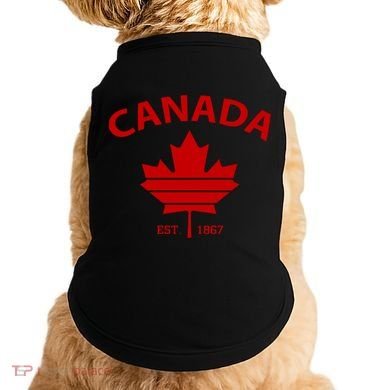 Happy Canada Day Funny Maple Leaf Canadian Flag Gift Doggie Tank