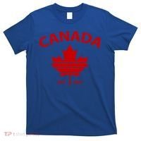 Happy Canada Day Funny Maple Leaf Canadian Flag Gift T-Shirt thumb 0