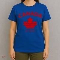 Happy Canada Day Funny Maple Leaf Canadian Flag Gift T-Shirt thumb 4
