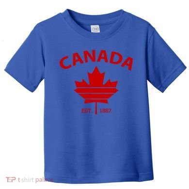 Happy Canada Day Funny Maple Leaf Canadian Flag Gift Toddler T-Shirt