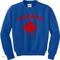 Happy Canada Day Funny Maple Leaf Canadian Flag Gift Kids Sweatshirt thumb 0