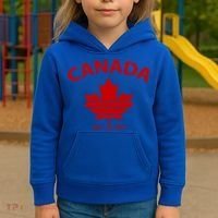 Happy Canada Day Funny Maple Leaf Canadian Flag Gift Kids Hoodie thumb 3