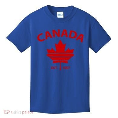 Happy Canada Day Funny Maple Leaf Canadian Flag Gift Kids T-Shirt