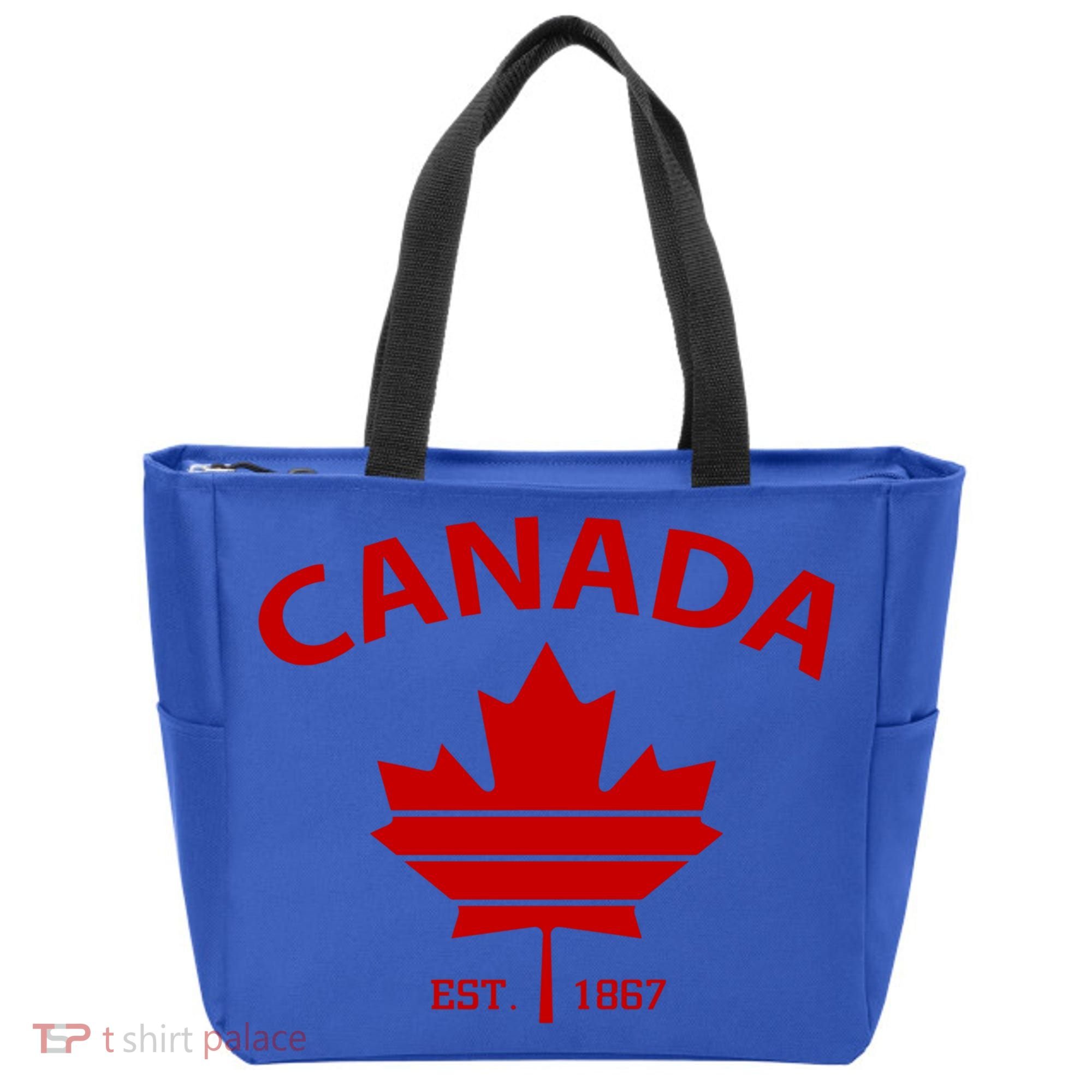 Happy Canada Day Funny Maple Leaf Canadian Flag Gift Tote Bag