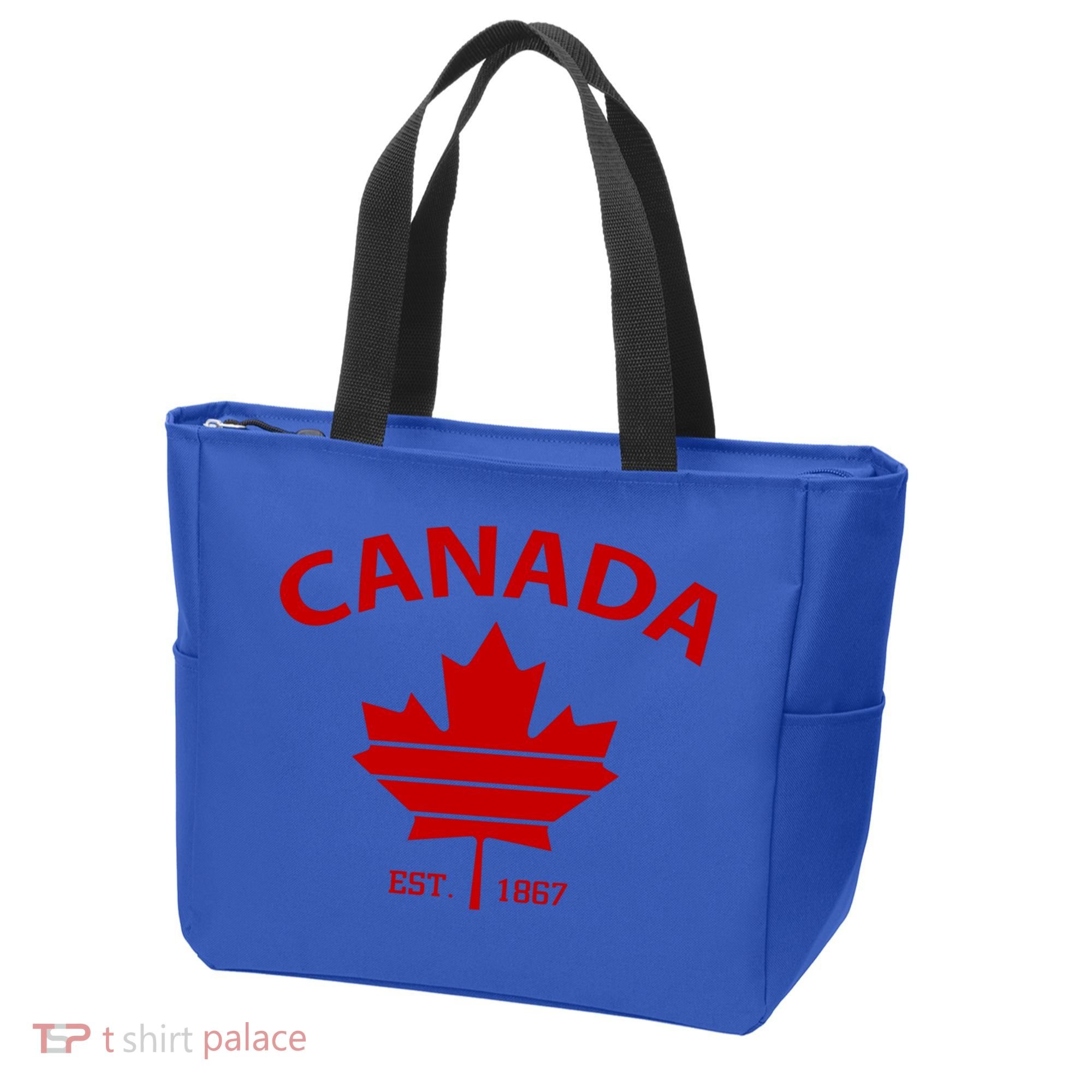 Happy Canada Day Funny Maple Leaf Canadian Flag Gift Tote Bag