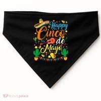 Happy Cinco De Mayo Fiesta Mexican Party 5 De Mayo  USA-Made Doggie Bandana thumb 0