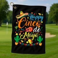 Happy Cinco De Mayo Fiesta Mexican Party 5 De Mayo  Golf Towel thumb 1