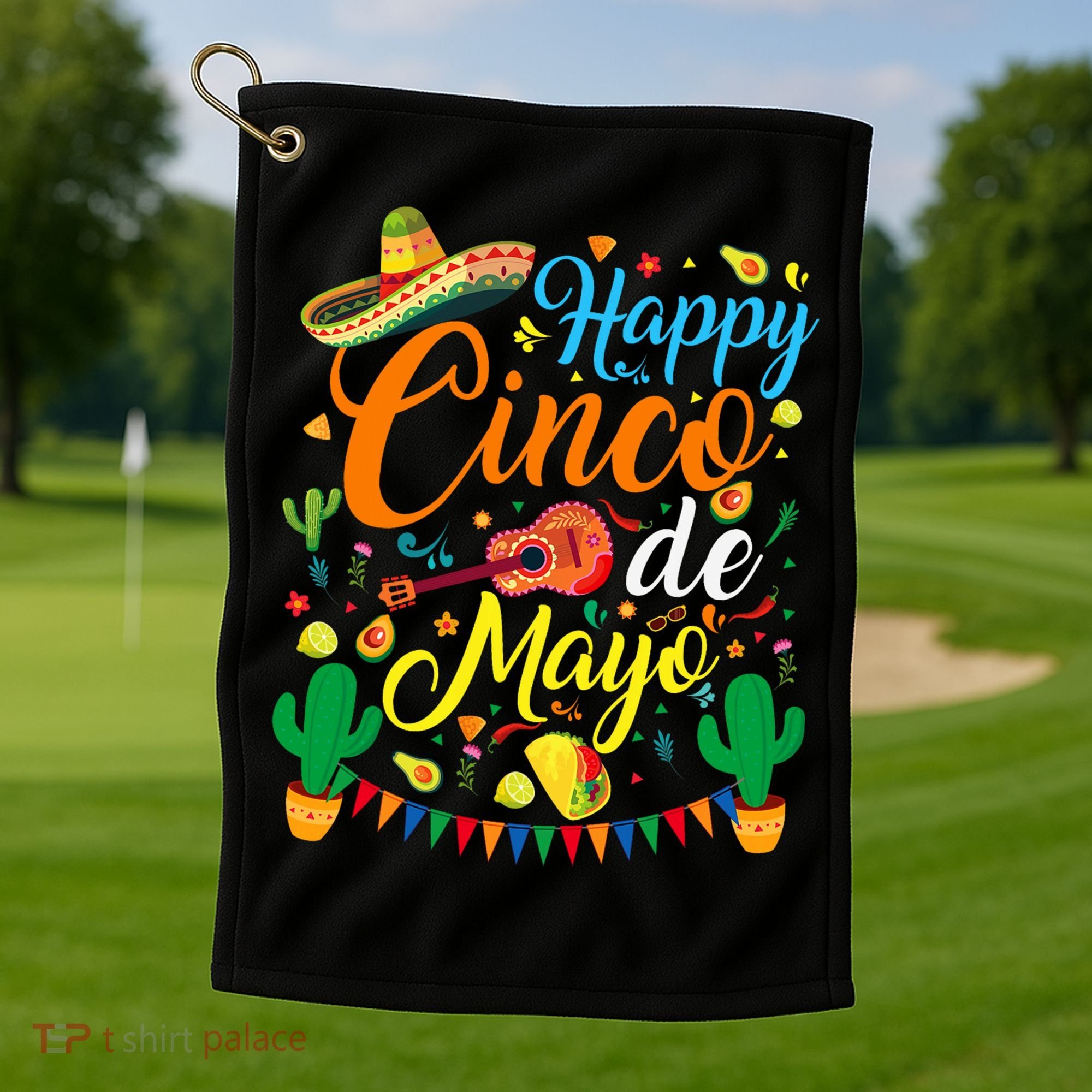 Happy Cinco De Mayo Fiesta Mexican Party 5 De Mayo  Golf Towel