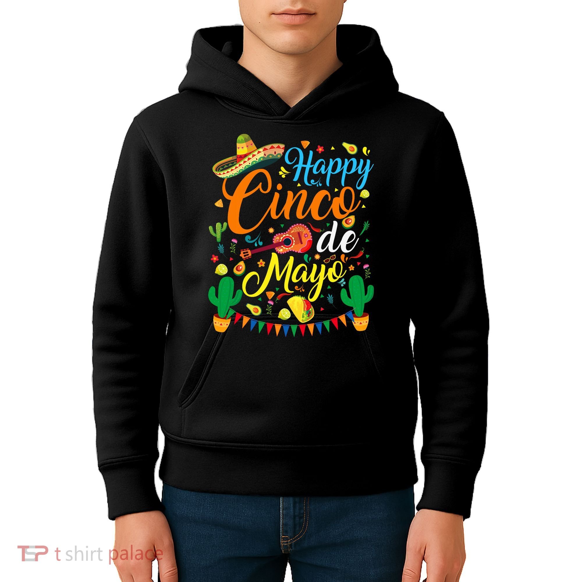 Happy Cinco De Mayo Fiesta Mexican Party 5 De Mayo  Kids Hoodie