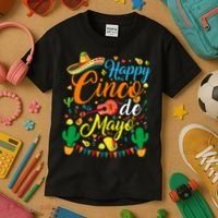 Happy Cinco De Mayo Fiesta Mexican Party 5 De Mayo  Kids T-Shirt thumb 3