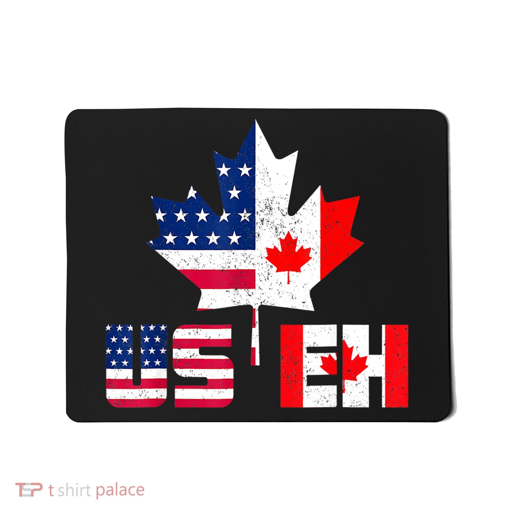 Happy Canada Day Shirt USA Pride US Flag Day USEH Canadian Mousepad