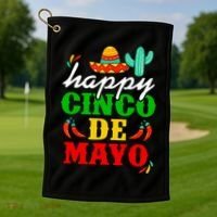Happy Cinco De Mayo Celebration Golf Towel thumb 1