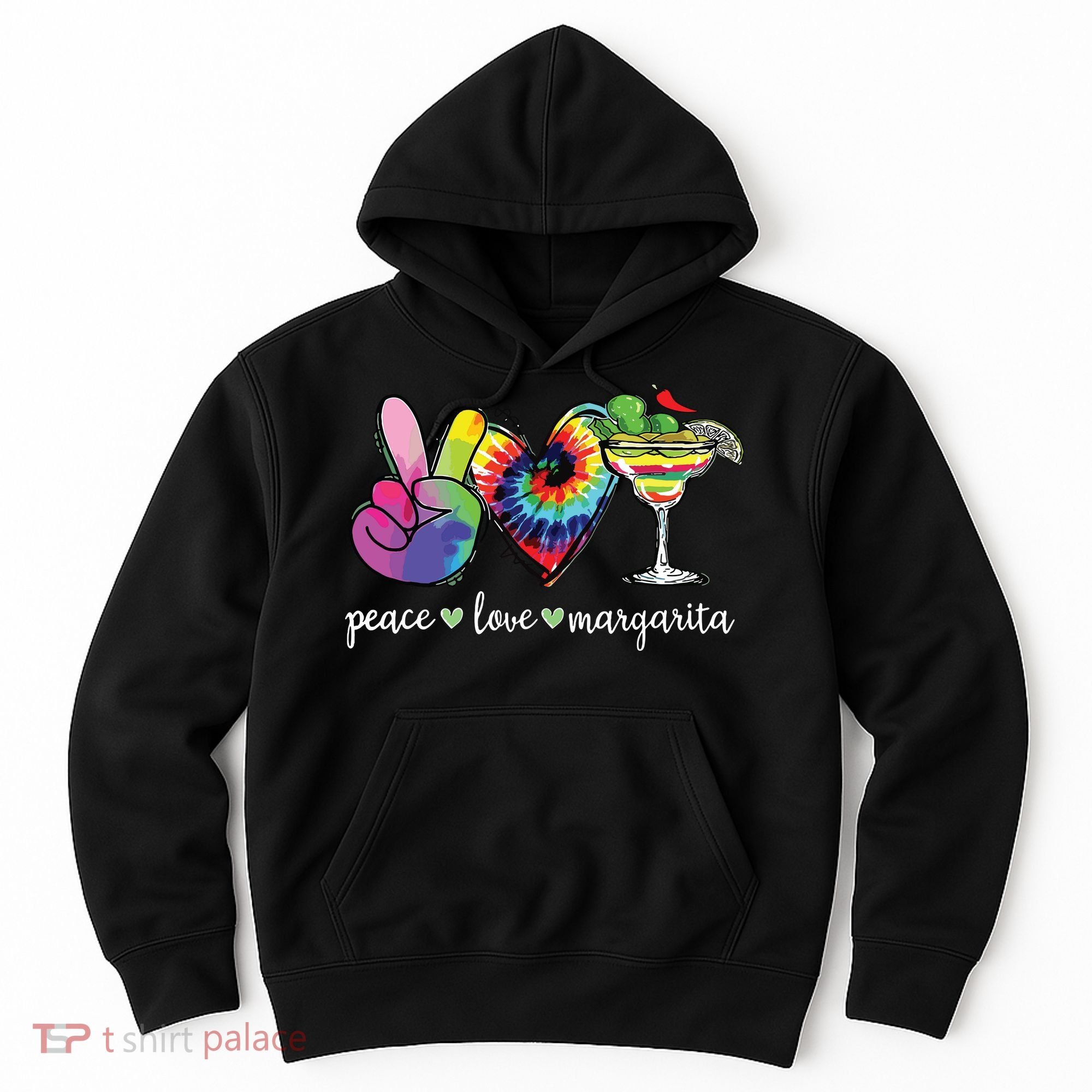 Happy Cinco De Mayo Peace Love Margarita Tie Dye Mexican Hoodie