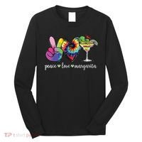 Happy Cinco De Mayo Peace Love Margarita Tie Dye Mexican Long Sleeve Shirt thumb 0