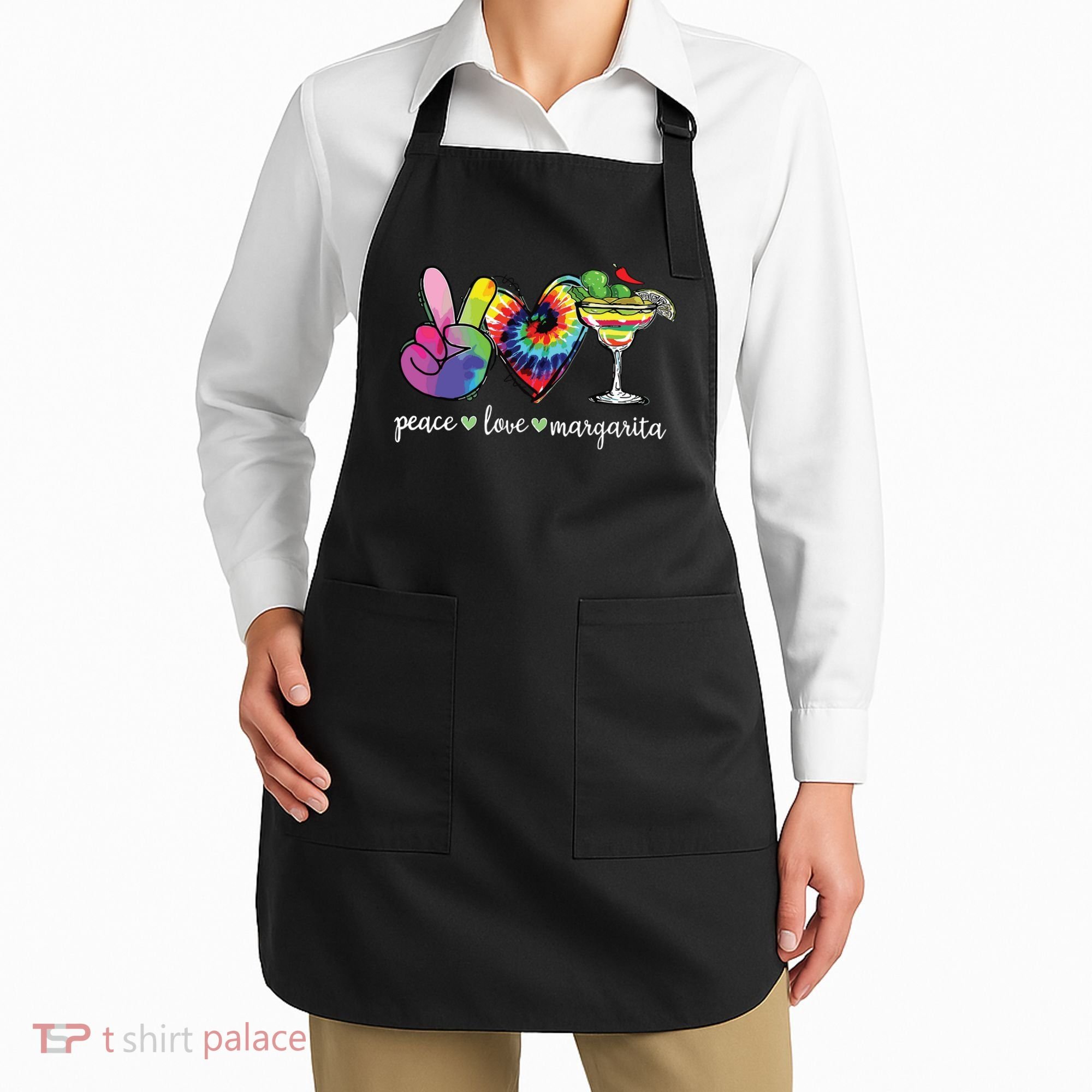 Happy Cinco De Mayo Peace Love Margarita Tie Dye Mexican Apron