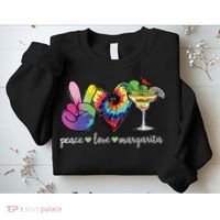 Happy Cinco De Mayo Peace Love Margarita Tie Dye Mexican Sweatshirt thumb 2