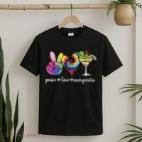 Happy Cinco De Mayo Peace Love Margarita Tie Dye Mexican T-Shirt thumb 2