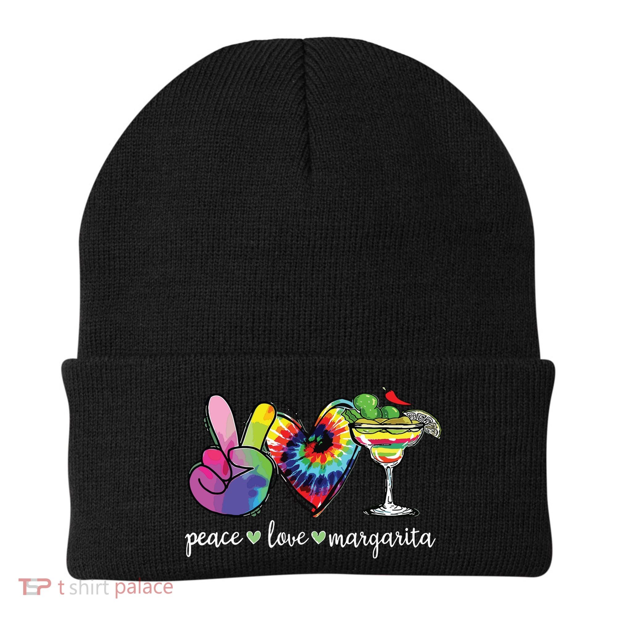 Happy Cinco De Mayo Peace Love Margarita Tie Dye Mexican Beanie