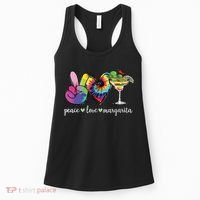 Happy Cinco De Mayo Peace Love Margarita Tie Dye Mexican Women's Tank Top thumb 0