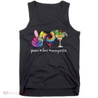 Happy Cinco De Mayo Peace Love Margarita Tie Dye Mexican Tank Top thumb 0