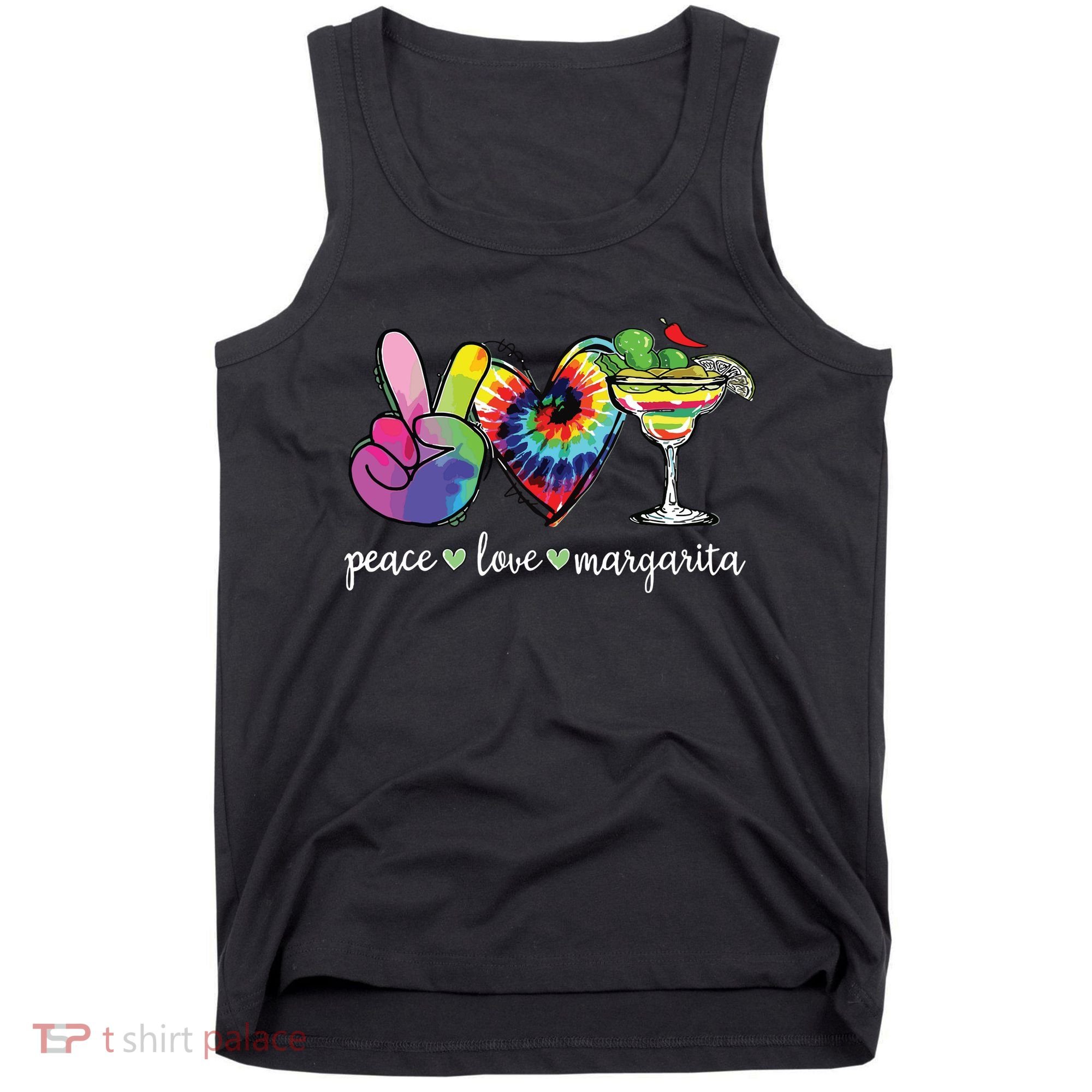 Happy Cinco De Mayo Peace Love Margarita Tie Dye Mexican Tank Top