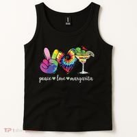 Happy Cinco De Mayo Peace Love Margarita Tie Dye Mexican Tank Top thumb 2