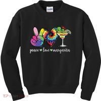 Happy Cinco De Mayo Peace Love Margarita Tie Dye Mexican Kids Sweatshirt thumb 0